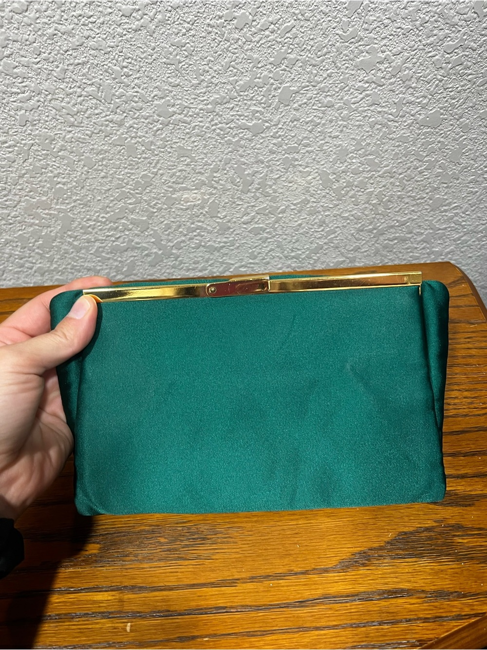 Vintage Emerald Bienen-Davis evening clutch by Neiman Marcus